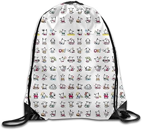 Pochacco LINE Stickers A Drawstring Backpack Lovable Lovely Beautiful For Girls