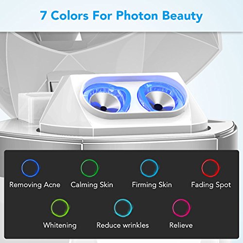 Fnova Nano Ionic Facial Steamer Facial Sauna with Adjustable Hot and Cold Mist Nozzles, Cleansing, Moisturizing, Firming, 3-in-1 Function Face Humidifier for Home SPA