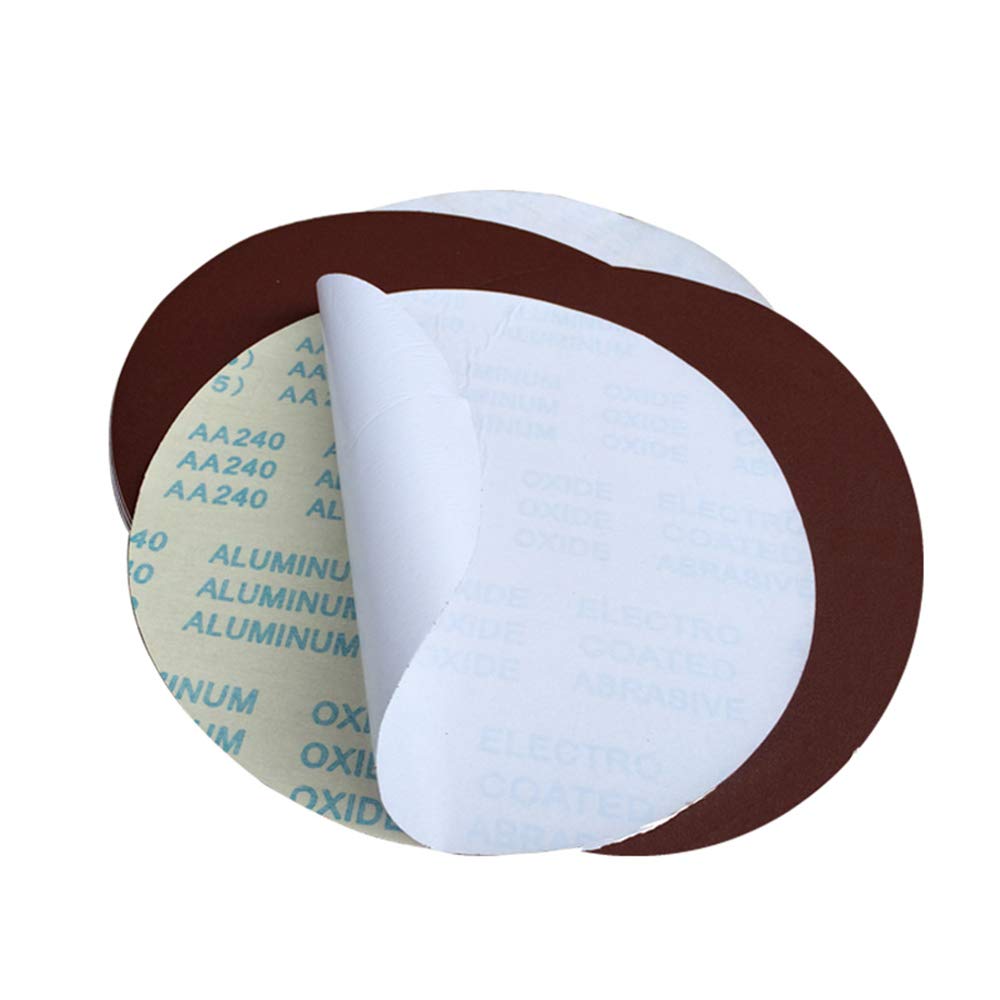 FEIHU 6Pcs PSA sandpaper, 303mm Sanding disc. Alumina/backing cloth, suitable for sanding wood, paint, varnish, plastic, plaster and metal(80 Grit) — image 1