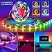 Dreamcolor Led Strip Lights Chase Effect 4-FQ RF Remote Control Led Lights Strip Power Supply 16.4 ft 5M Color Changing Strip Lights Rainbow Rope Light RGB LED Light Bedroom TV none-waterproof 17 Keys