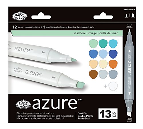 Royal Brush RM-955SEA Azure Marker Set (13 Per Pack), Seashore Colors