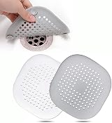CCLKHY 2 Pcs Silicone Drain Protector with Suction Cup Hair Catcher 5.4 in