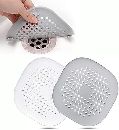 CCLKHY 2 Pcs Silicone Drain Protector with Suction Cup Hair Catcher 5.4 in