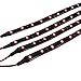 Image 4-Pieces Waterproof LED Light Strip, Flexible, 30cm, Red