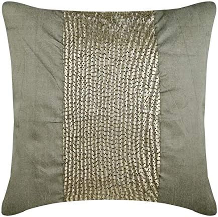 Amazon Com The Homecentric Designer Silver Shams Metallic Beads