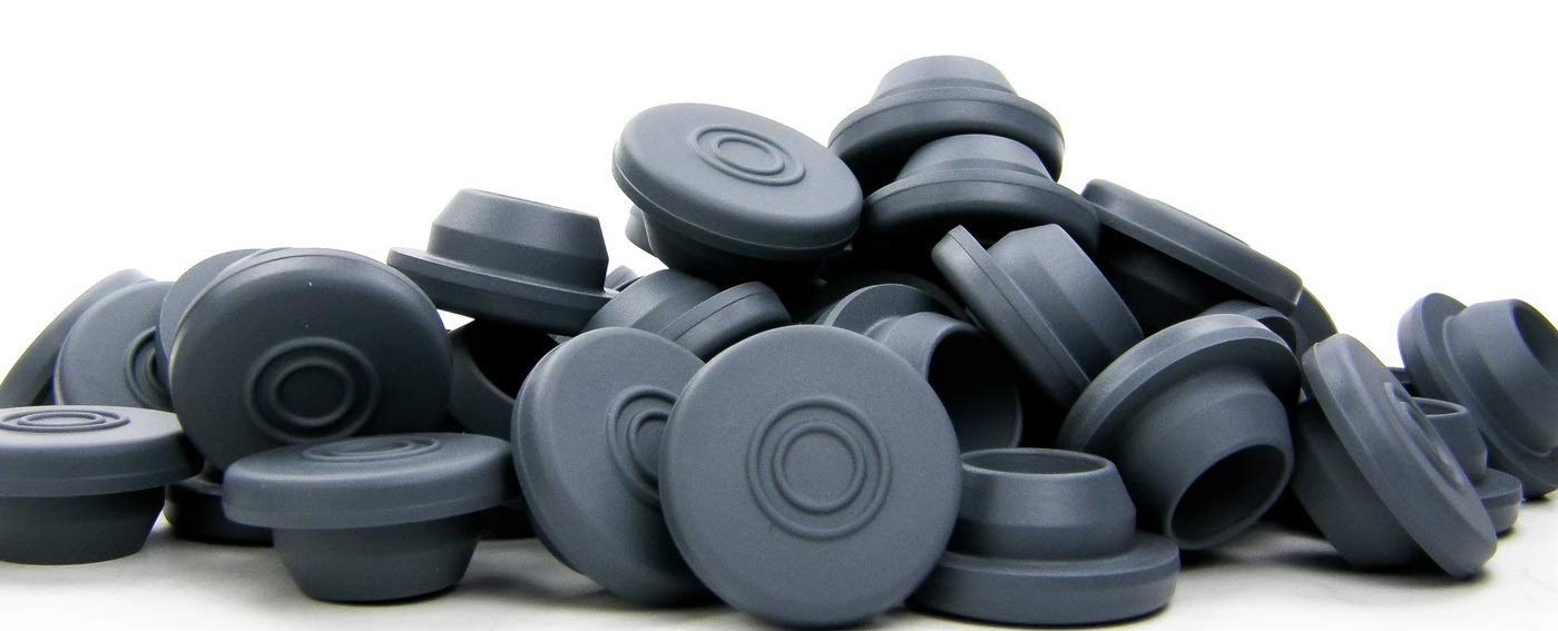 Generic 100 Pcs 20 Mm Rubber Stoppers Plugs Gray for Glass Vials