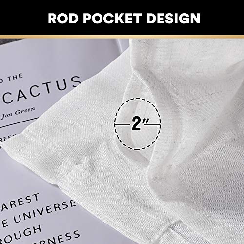 image for PrinceDeco Rich Linen Textured Curtains Privacy Soft Flax Linen Extra 