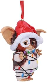 Nemesis Now Gizmo in Fairy Lights Ornament Red 10cm Officially Licensed view 4