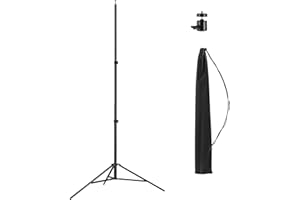 Altson 7 Ft Aluminum Light Standk Light Photography Tripod Stand with Case, Portable Photo Video Tripod Stand for Speedlight, Flash, Softbox, Umbrella, Strobe Light, Camera