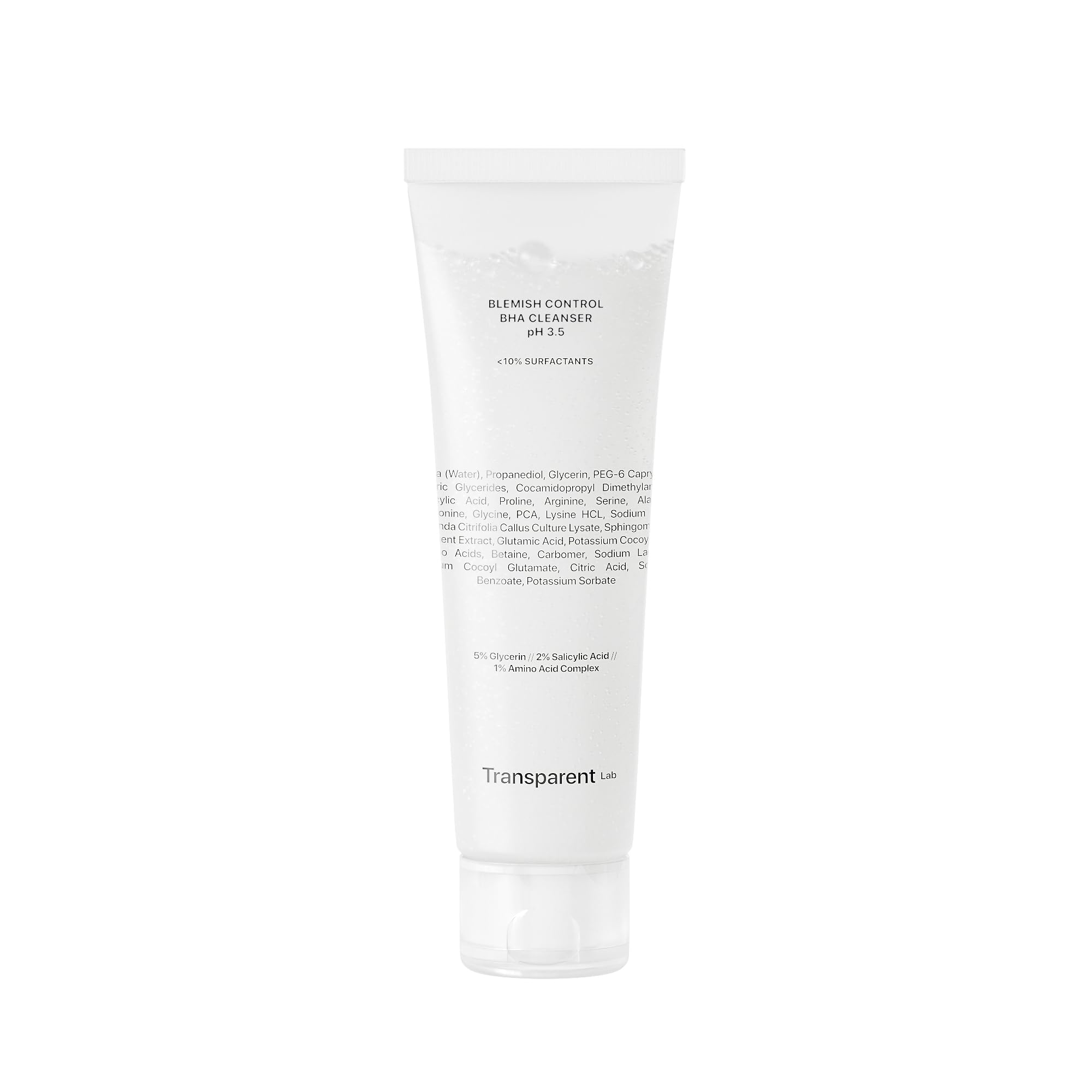 TRANSPARENT LAB BLEMISH CONTROL BHA CLEANSER PH 3.5 - Face Cleanser for Aging Skin Prone to Breakouts