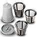 Xcellent Global Reusable Coffee Filter Set for My K-cup style, Filter Housing + 3 extra filters, Fits B30 B40 B50 B60 B70 Series, Gray M-HG068