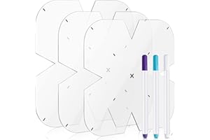 Flutesan 3 Pcs Bowl Cozy Pattern Template 8/10/12 Inch Clear Acrylic Bowl Wrap Sewing Pattern Template with 3 Pieces Water Soluble Pen Batting Quilting Cut on Fold Stencil(Round Edge)