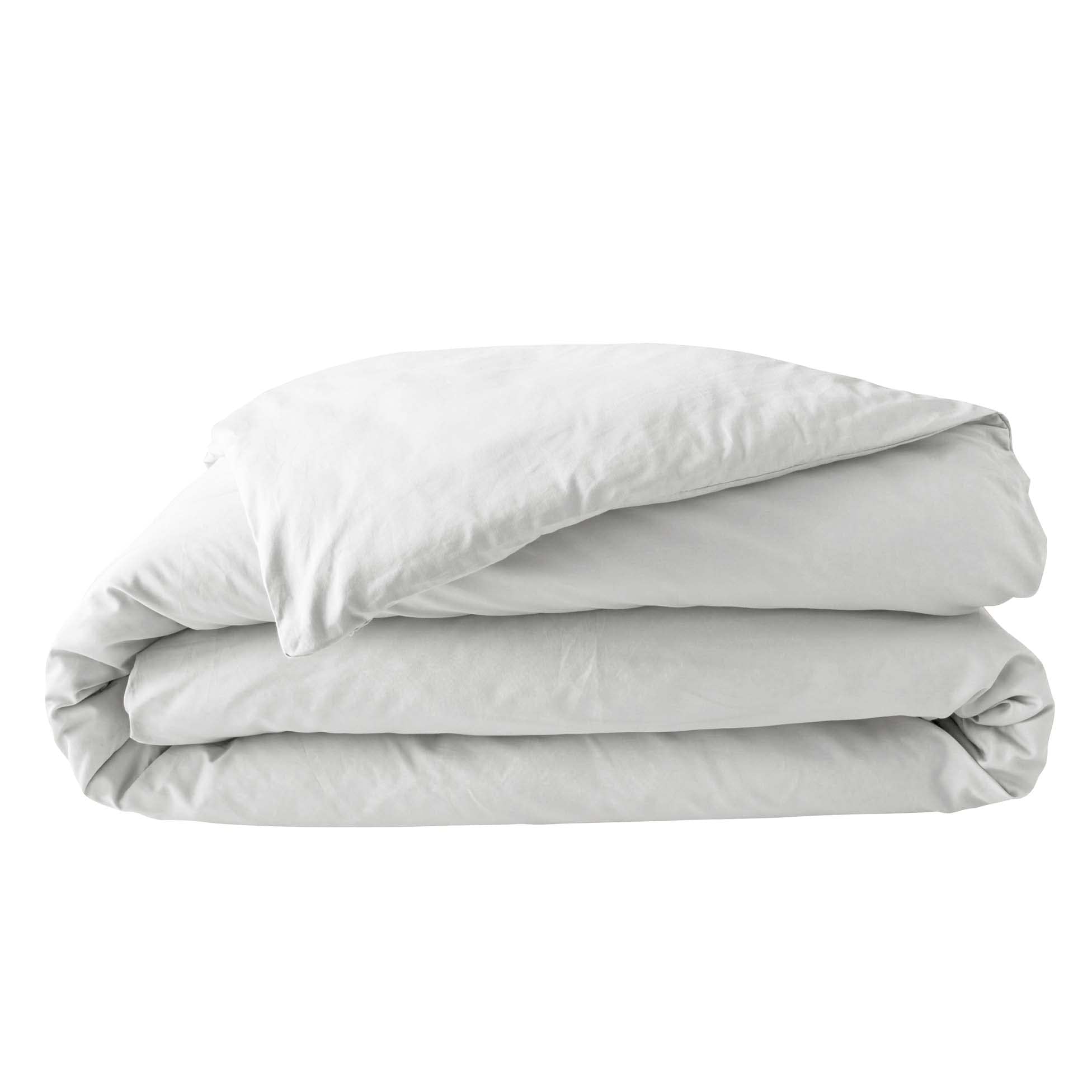 douceur d'intérieur, Percale Cotton Duvet Cover (260 x 240 cm) - White
