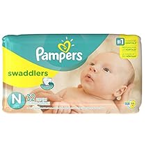 Pampers Swaddlers Diapers, Size N, Jumbo Pack, 32 ct