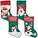 Prextex Extra Large 17” 3D Plush Christmas Stockings Felt Christmas Stocking