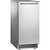 Scotsman CU50GA Undercounter Ice Maker, Gourmet Cube, Air Cooled, Gravity Drain with Cord, 115V/60/1-ph, 14.4 Amp (15 Amp Circuit Required), 14.9" Width x 22" Diameter x 34.4" Height