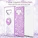 VEGO Galaxy Note 9 Case Glitter Bling Diamond Rhinestone Bumper Sparkly Protective Grip Case with Kickstand Ring Stand for Women Girls for Samsung Galaxy Note 9 (Purple)