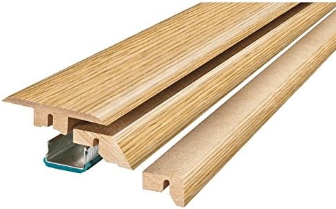 Simple Solutions Wood 4 in 1 Flooring Transition Molding 78-3/8 Inches Long (Pack of 3) (Light Oak)