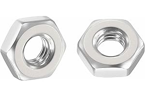 Kozelo 50pcs Hex Nuts - [#10-32] 304 Stainless Steel 18-8 (A2-70) Hardware Nuts for Mechanical Repair & Assembly, Standard In