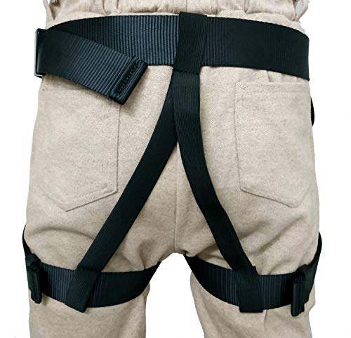 Rock Climbing Harness - Protect Waist Safety Harness, Wider Half Body Harness for Mountaineering, Tree Climbing, Outdoor Activities, Training – Premium Quality Durable Material- – Slotted Buckles