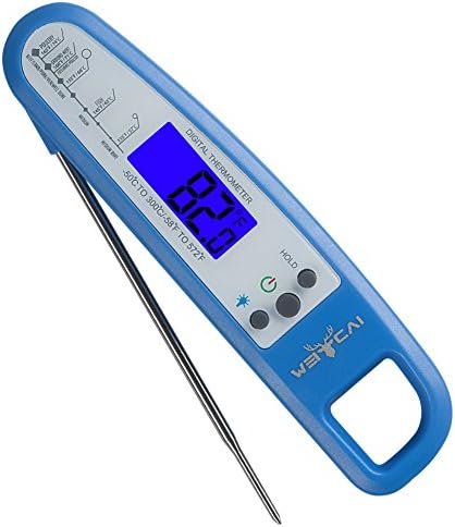 Instant Read Thermometer with Probe, Backlight &amp; Magnetic Backing - Accurate Ultra-fast Digital Thermometer for Grill, Cooking, Baking and more ( LCD Display, Waterproof)