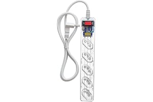 Filtro de Linha CLAMPER iCLAMPER Energia 5, 5 Tomadas, Proteção Contra Surtos Elétricos, 10A, Bivolt, Cabo 1m, Transparente