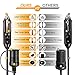 AstroAI 12Ft 12V 120W 10A 16AWG Copper Wire Heavy Duty Car Cigarette Lighter Extension Cord Cable Car Charger with Cigarette Lighter Socket 2 Pack…