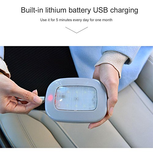 Car Ceiling Roof Dome Light, 2W RV Magnetic Dome Light Fixture Universal USB Rechargeable Wireless LED Car Dome Ceiling Lamp with 10 Led for RV, Trailer, Camper, Motorhome, Boat. 9.5mm Extra Slim
