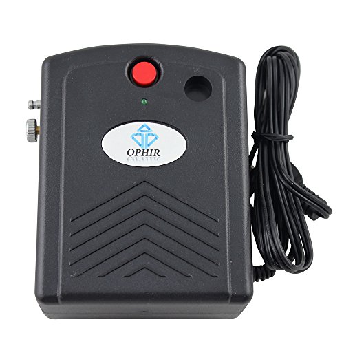 OPHIR 0.3mm Airbrush Spray Paint Air Compressor Kit for Hobby Temporary Tattoo Car Painting (Black)