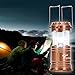 Rechargeable LED Camping Lantern, Trymie 3 in 1 Portable Outdoor Solar LED Tent Lamp Collapsible Handheld Flashlights with USB Power Bank for Fishing, Emergency, Hiking (Gold)