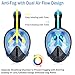 Snorkel Mask, TriMagic 180° Panoramic Full Face Design with Larger Viewing Area - Easier Breathing and GoPro Compatible with Anti-Fog and Anti-Leak, for Both Kids and Adult (2017 Advanced Version)