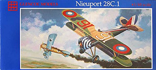 Glencoe 1/48 WW1 Nieuport 28C.1 Fighter Kit From Aurora Molds