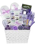 Premium Deluxe Bath & Body Gift Basket. Ultimate Large Spa Basket with Chamomile & Lavender Essential Oils. #1 Spa Gift Basket for Women, & Teens!