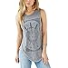 Tulucky Womens Small Arcana sword Tarot Tank Tops Sleeveless Curve Bottom Shirts
