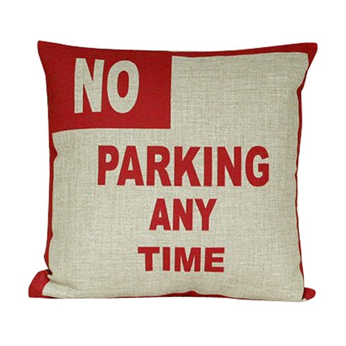 45X45 CM Linen Outdoor Chair Cushions Red Words Print Cushions Covers
