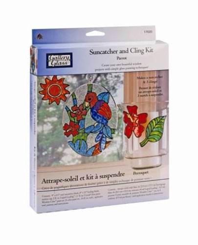 Plaid Gallery Glass Suncatcher Kit, 17020 Parrot
