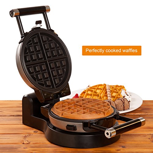 Secura Upgrade Automatic 360 Rotating NonStick Belgian Waffle Maker w