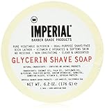 Imperial Barber 100% Natural Glycerin Face & Shave Shaving Soap Puck 6.2oz - Made in The USA