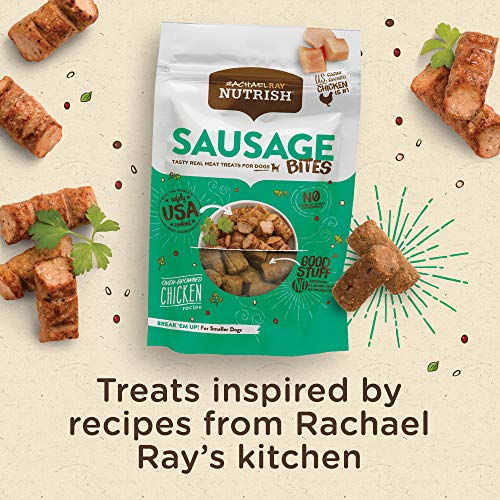 Rachael Ray Nutrish Sausage Bites Real Meat Dog Treats, OvenBrowned Chicken Recipe, 3 Ounces