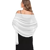 Pukguro Shawls and Wraps for Evening Dresses Sheer Chiffon Women Elegant Soft Silky Wraps Wedding Bridal Scarf