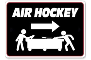 GENERIC Air Hockey Sign, Air Hockey Gift, Air Hockey Room Decor, Air Hockey Champ, Custom Air Hockey Sign, Sign For Game Room, Game Room Gift Bar Pub Club Cafe Home Restaurant Wall Decor Art Sign Post Gifts For Man 8x12 Inch
