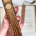 Mitercraft Sun Rays Engraved Wooden Bookmark with Tassel - Also Available with Personalization - Made in The USA