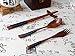 FORESTIME Japanese Wooden Chopsticks Spoon Fork Tableware 3pcs Set New Gift (1 Set, Brown)