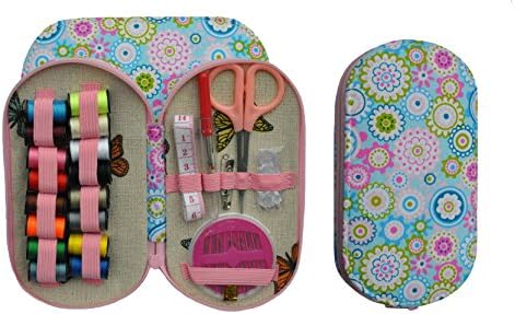sewing kit for Home, Travel, Sewing Emergency, Beginners , Qualitative Sewing Supplies for Mending Sewing Needs. Oval, beautiful patterns, simple and practical 666