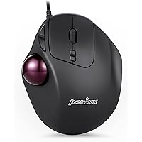 Perixx Perimice-517 Wired Trackball USB Mouse, 7 Button Design, Build-in 1.34 Inch Trackball with Pointing Feature