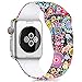 Humenn Compatible with Apple Watch Band 38mm 40mm,Soft Silicone Fadeless Pattern Printed Replacement Bands Compatible for iWatch Series 1,2,3,4 Colorful Jellyfish S/M