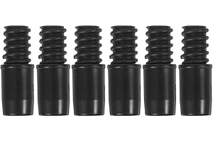 HAKIDZEL 6pcs Threaded Tip Repair Kit for Broom and Mop Handle Poles Easy Install Replacement Adapter