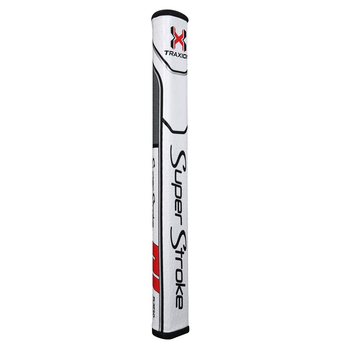 Super Stroke Traxion Flatso 2.0 Golf Putter Grip - White/Red/Grey