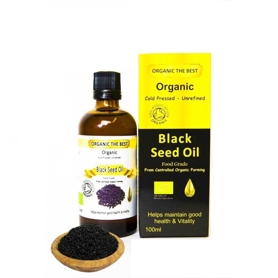 Organic Black Seed Oil Cold Pressed Unrefined, Certified Nigella 100 ml