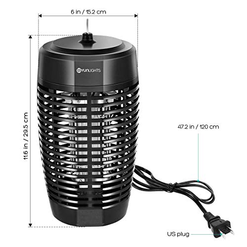 YUNLIGHTS Electronic Bug Zapper, Mosquito Zapper UV Light, Fly Trap